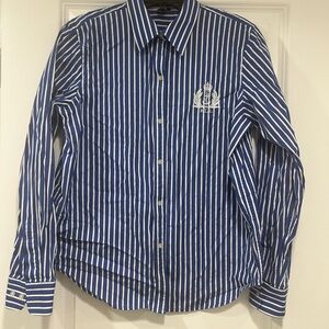 Ralph Lauren Navy and White Striped Shirt